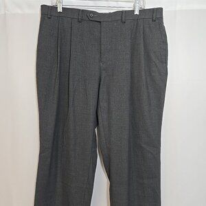 VTG Ralph Ralph Lauren Dress Pants Mens Size 38/30 Gray Check Pleated Cuffed 90s